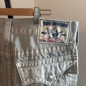 Vtg True Religion Men’s 33x34 Light Wash 100% Cotton USA Made Straight Jeans Y2K